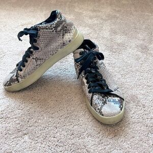 RAG & BONE KENT HIGH TOP SNAKESKIN SNEAKERS